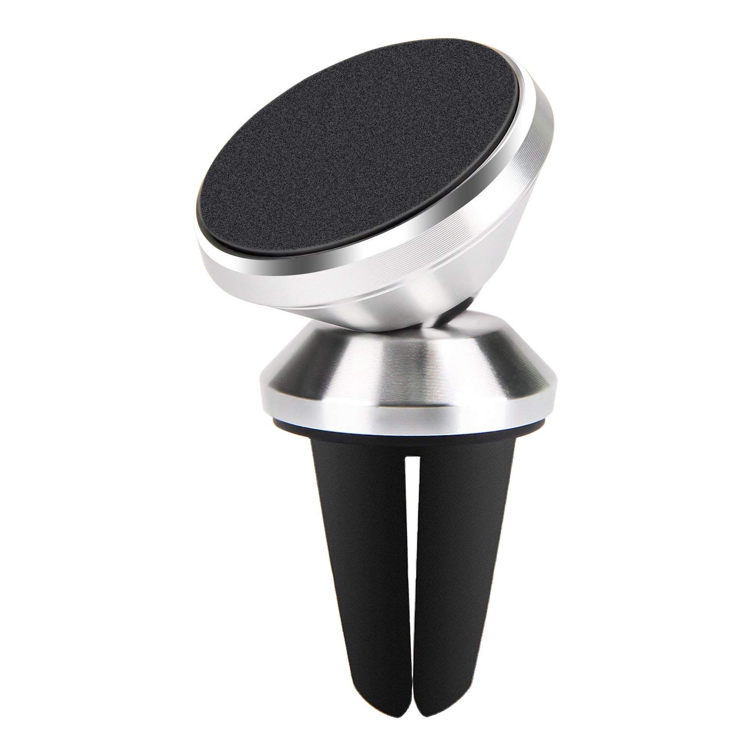 360 Universal Magnetic Snap On Air Vent Car Mount Holder 007 (Silver)